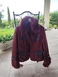 Giaccone corto con inserti di pelliccia di volpe 