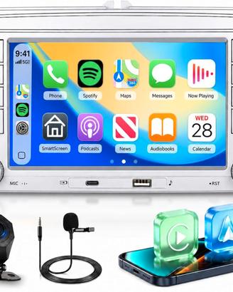 Autoradio VW Golf 5 6 CarPlay Wireless 7" Nuova