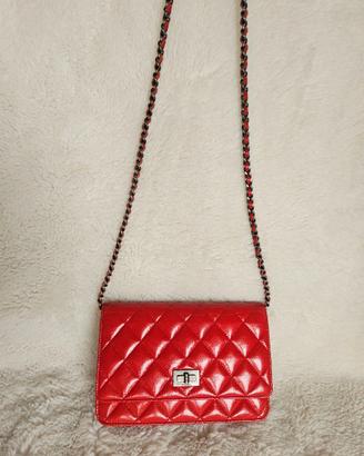 Borsa clutch Chanel Wallet 2.55 Vernice rossa