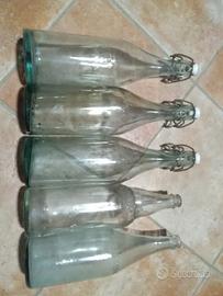 Bottiglie da birra spuma e olio anni 50/60
