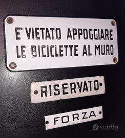 Targhe insegne smaltate comandi tram epoca