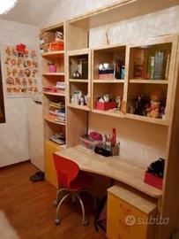 Cameretta a ponte completa con 2 letti e scrivania