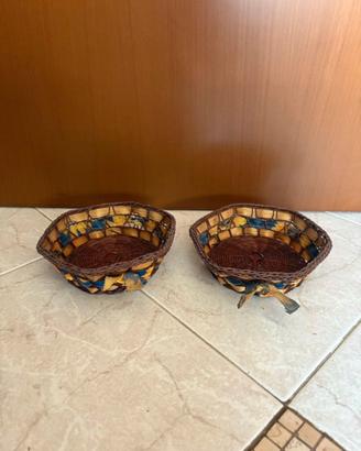 Cestini vimini decorativi - 2pz