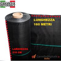 Telo per pacciamatura 210cm x 160m 100gr/mq