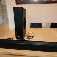 Abox soundbar con subwoofer e telecomando