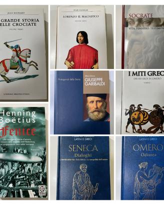 Lotto stock 8 libri lorenzo il magnifico omero gar