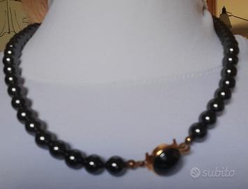 COLLANA EMATITE PERLE PERFETTA, LUCIDA