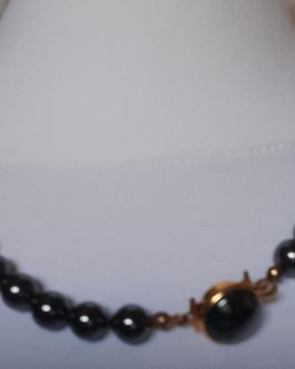 COLLANA EMATITE PERLE PERFETTA, LUCIDA