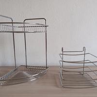 Set due mensole per bagno e doccia 