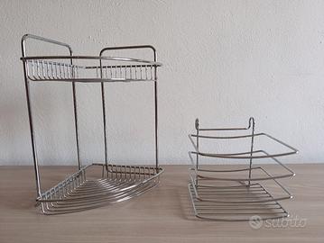 Set due mensole per bagno e doccia 