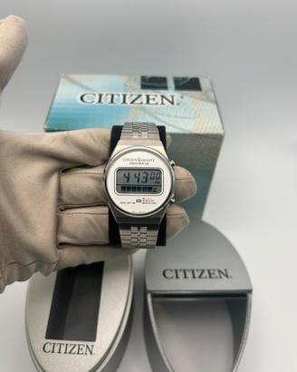 Citizen Quartz Crystron LC vintage con scatola