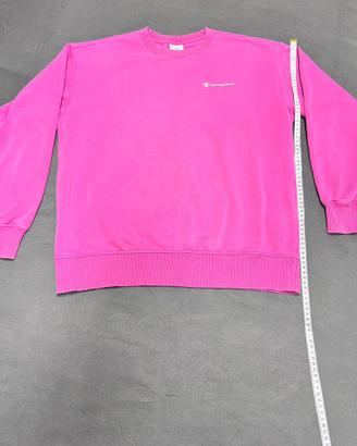 Felpa champion fucsia con logo ricamato-taglia L