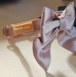 Collare elegante per cani con fiocco