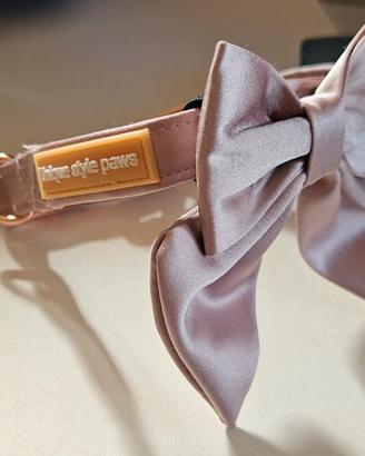 Collare elegante per cani con fiocco