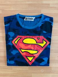 T-shirt maglietta superamn hero blue camo xxl hype
