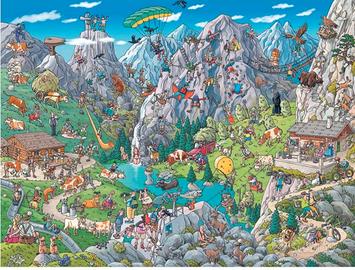 Puzzle 1000 pezzi Tank "Alpine Fun" imballato