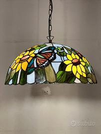 PERENZ - Lampadario cupola vetro Tiffany