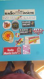 adesivi vintage emittenti radio e tv
