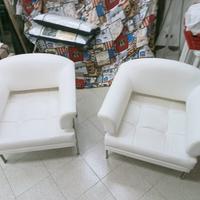 coppia poltrone vera pelle