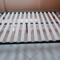 rete con doghe matrimoniale e materasso 