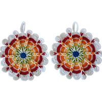 COPPIA PRESINE FATTE A MANO ALL'UNCINETTO 