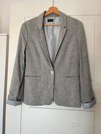 Giacca in cotone felpato grigio mélange