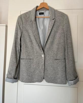 Giacca in cotone felpato grigio mélange