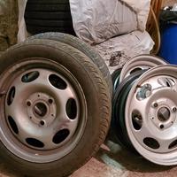 4 Cerchi in ferro con due termiche ante x smart