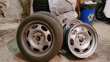 4 Cerchi in ferro con due termiche ante x smart