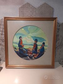 quadro antico come da foto  dimensioni circa 55x55