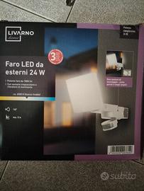 Farò LED 24 w da esterno Nuovo Sigillato 