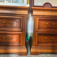 Set Elegante-Legno Massello:Comò+Specchio+Comodini