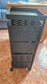 carrellino contenitore con rotelle e 4 cassetti