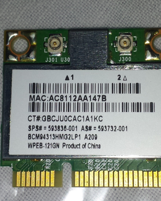 Scheda di rete wireless HP