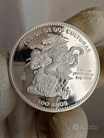 2 once d'argento messico ultra rara solo 500 pezzi