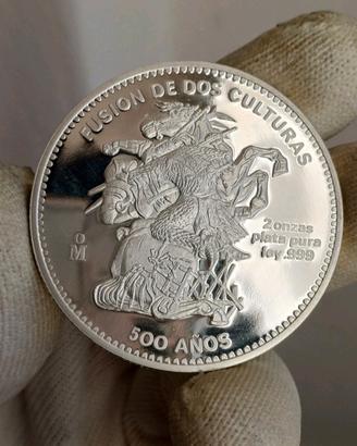 2 once d'argento messico ultra rara solo 500 pezzi
