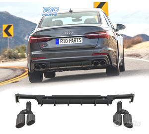 DIFFUSORE AUDI A6 A6 AVANT 18-22 LOOK S6 NERO LUCI