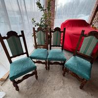 Set 4 sedie legno come nuove