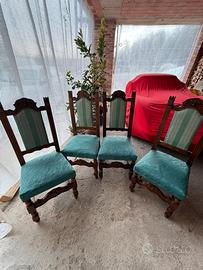 Set 4 sedie legno come nuove