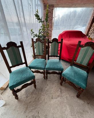 Set 4 sedie legno come nuove
