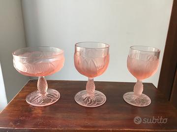 BICCHIERI LAVORAZIONI RILIEVO ROSE