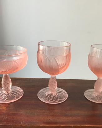 BICCHIERI LAVORAZIONI RILIEVO ROSE
