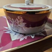 Zuccheriera in Porcellana con Piatto Vintage