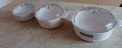 3 pentole forno " Corning France"