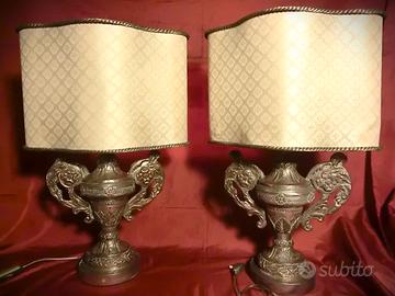 COPPIA DI GRANDI LAMPADE DA APPOGGIO ITALIA -1700