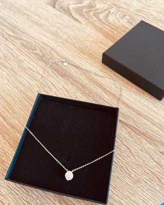 Punto luce in argento e moissanite con certificato