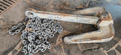 ancora hall 8kg con metri 8 di catena