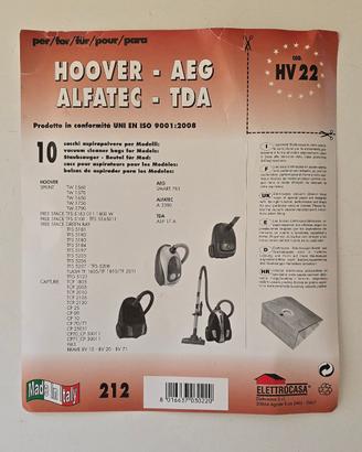 sacchetti per aspirapolvere a traino Hoover, Aeg,