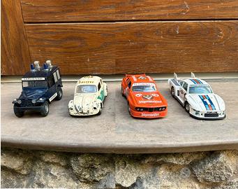 Lotto 4 macchine modellini Fiat Volkswagen Porsche