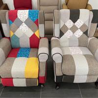 Poltrona relax manuale in Patchwork